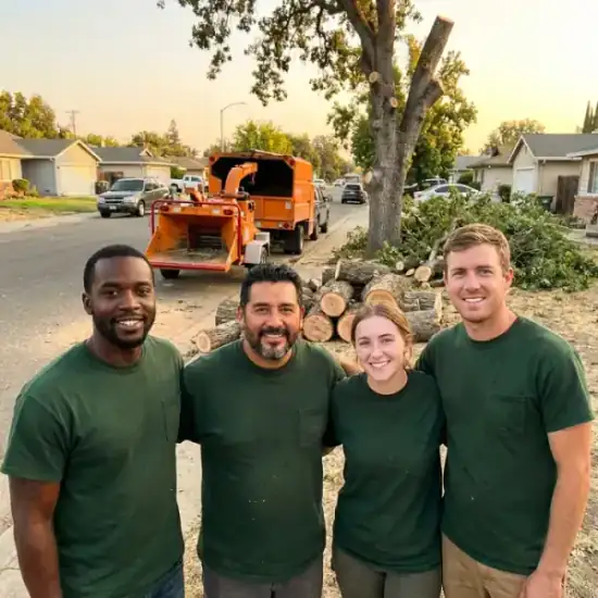 Baywood Services crew after a Green Bay tree removal job